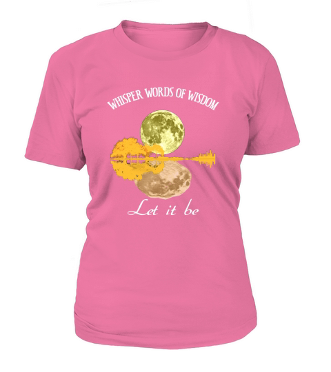 Lyric Whisper words of wisdom let it be Guitar - Ladies V-Neck T-Shirt Woman