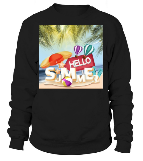 Hello Summer Beach Sea Water Women's Sweatshirt