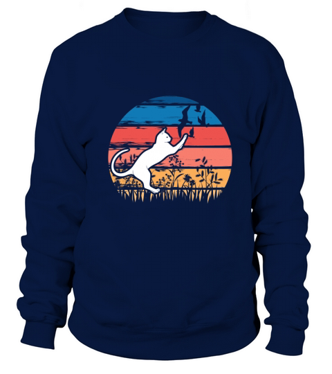 Sunset Cat Retro 7 Women's Sweatshirt