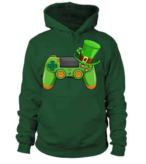 St Patrick Video Game Controller Leprechaun Hat Co Women's Hoodie