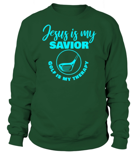 Jesus is my Savior Golf is my Therapy Women's Sweatshirt
