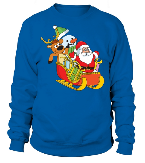 Funny Santa Claus Reindeer Snowman Christmas Xmas Women's Sweatshirt