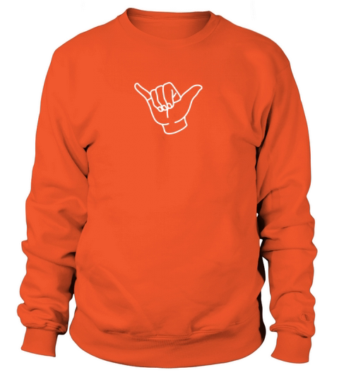 Shaka Minimal Cool Hand Sign for Surfing Culture Women's Sweatshirt