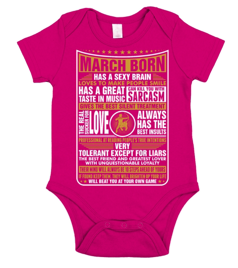 March Sagittarius Born Short Sleeve Baby One-Piece