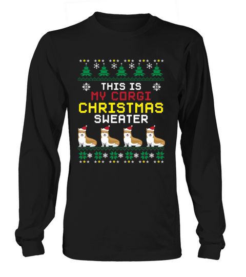 Corgi Christmas Corgi Dog Christmas Shirt Men's Long Sleeve