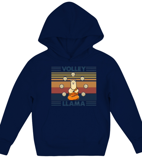 Volley Llama Vintage Kids Hoodie