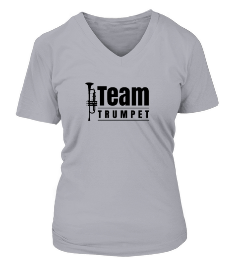 Team TRumpet Trumpets Trumpeter Player V-neck T-Shirt Woman