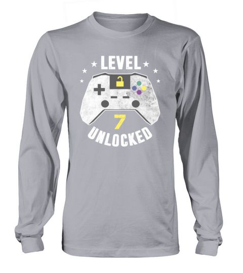 Level 7 Unlocked - 7th Birthday Gift Design Women's Long Sleeve