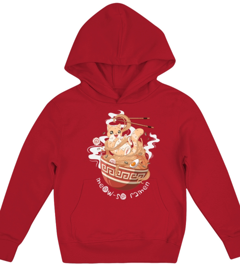 Meow-So Ramen Kawaii Neko Miso Soup Kids Hoodie