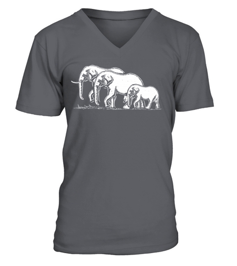 Mom Dad Baby Elephants Family Gift Elephant Men's V-Neck T-shirt