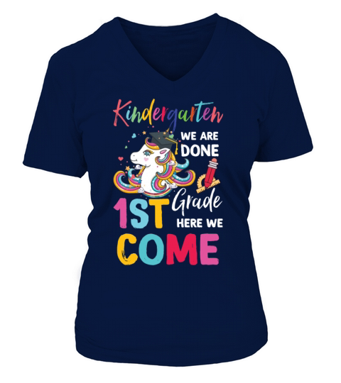 Kindergarten Graduation Magical Unicorn Gift Women's V-Neck T-shirt