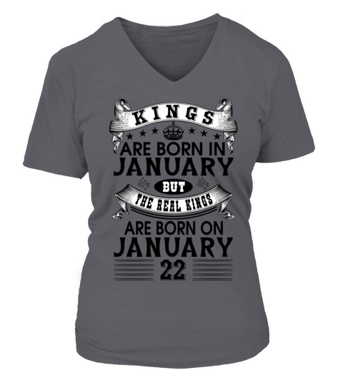 KINGS ARE BORN IN JANUARY Women's V-Neck T-shirt