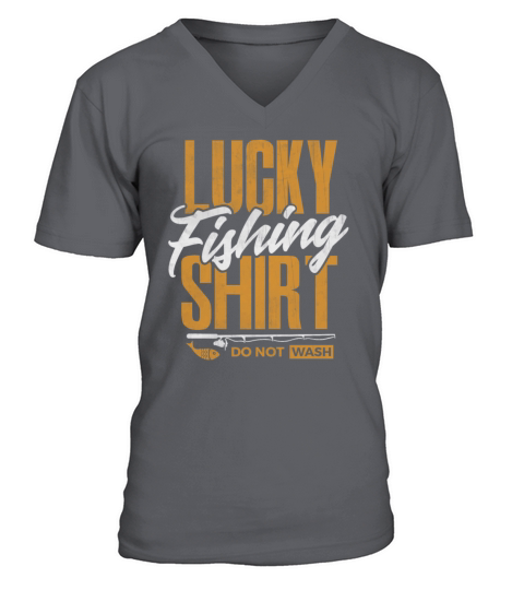 Lucky Fishing Shirt Do Not Wash Fisherman Dad Gift Men's V-Neck T-shirt