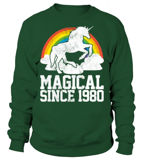 40th Birthday Unicorn 1980 Gay Pride Funny Gift Women's Sweatshirt