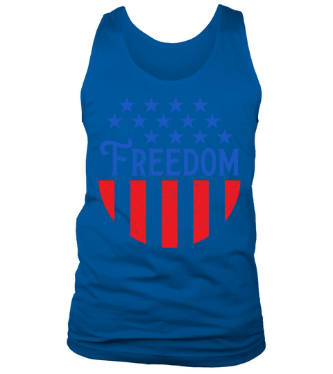 Freedom Badge Patriotic 4th of July Men's Tank Top