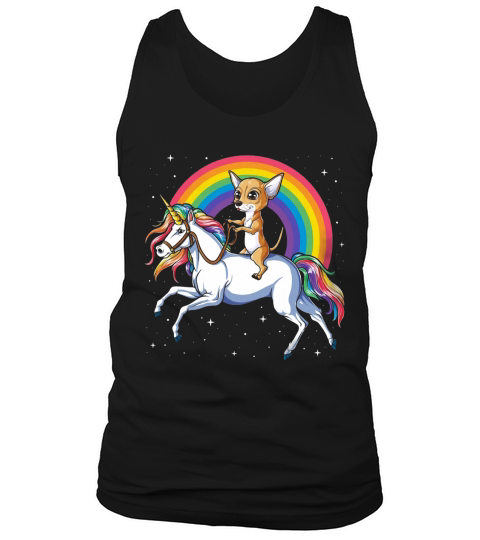 Chihuahua Riding Unicorn Funny Tank Top Unisex
