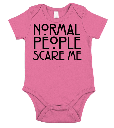 Normal People Scare Me Short Sleeve Baby One-Piece