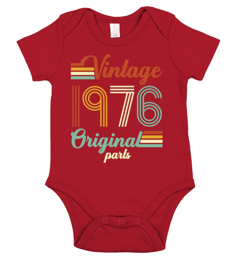 Vintage 1976 Original Short Sleeve Baby One-Piece