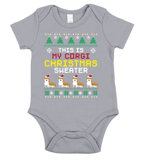 Corgi Christmas Corgi Dog Christmas Shirt Short Sleeve Baby One-Piece
