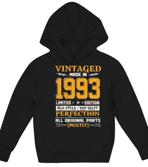 Vintaged Made In 1993 Limited Editon Kids Hoodie