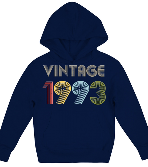 28th Birthday Vintage Shirt Born In 1993 Gift Tee Kids Hoodie