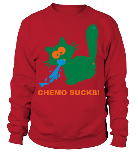 Chemo Sucks Statement Cancer Breast Cancer Cat Women's Sweatshirt