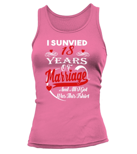 18th Wedding Anniversary Gift For Women Men T-shirt Tank top Woman