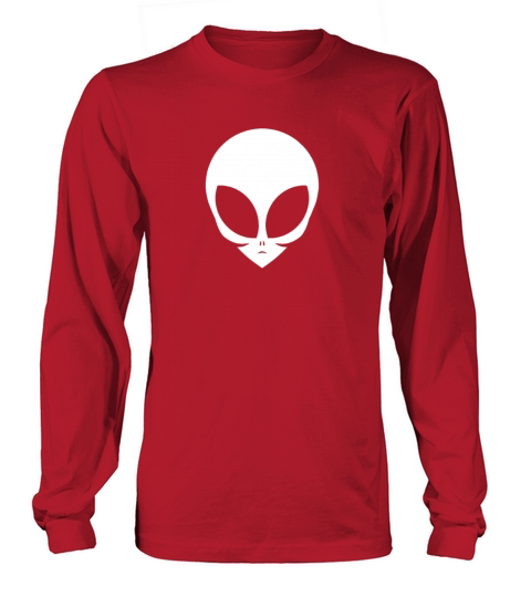 Funny UFO Space Extraterrestrial Life Alien Head Men's Long Sleeve