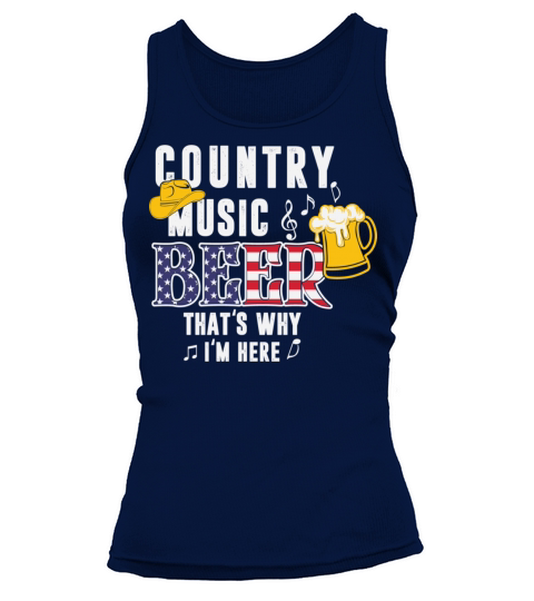 Country music and beer that is why I am here USA Women's Tank Top