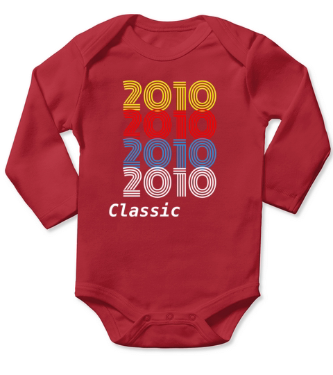 Birthday Gift Vintage 2010 T-Shirt Men Women Long Sleeve Baby One-Piece