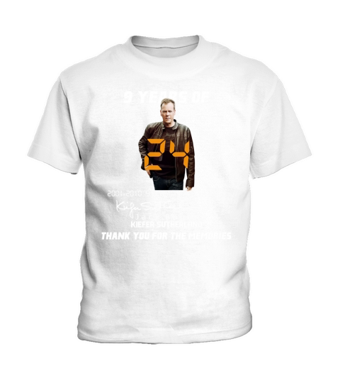 9 years of Jack Bauer Kiefer sutherland thank you for the memories Kids T-Shirt