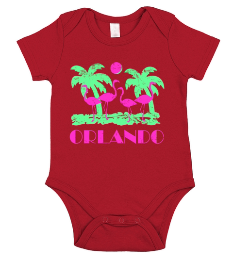 Retro Orlando Florida Short Sleeve Baby One-Piece