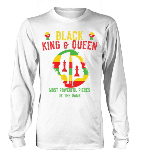 Black King and Queen Most Powerful Piece Women's Long Sleeve