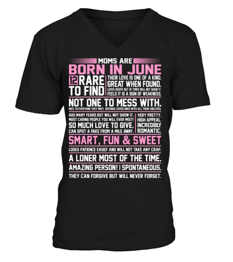 Moms Are Born In June Men's V-Neck T-shirt