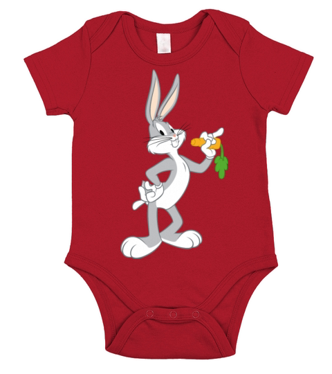 Looney Tunes Bugs Bunny Pose Carrot Short Sleeve Baby One-Piece