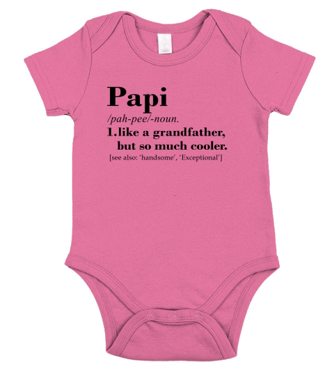 Cool Papi Grandfather Short Sleeve Baby One-Piece