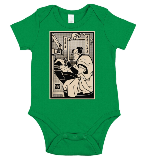 Samurai Dentist shirt Short Sleeve Baby One-Piece