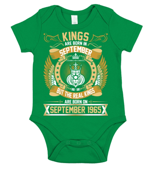 The Real Kings Are Born On September 1965 Short Sleeve Baby One-Piece