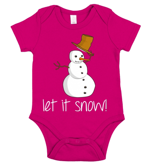 Snowman let it snow Short Sleeve Baby One-Piece