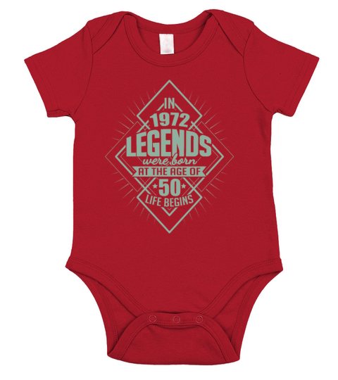 Cool gifts for 50th birthday born in 1972 Short Sleeve Baby One-Piece