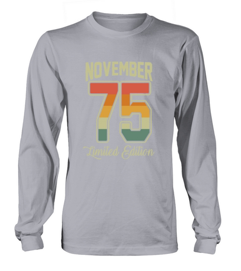 Vintage November 45 Year 1975 45th Birthday Gift Women's Long Sleeve
