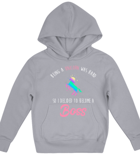 Funny Bosses Day Unicorn Boss Women Manager Kids Hoodie