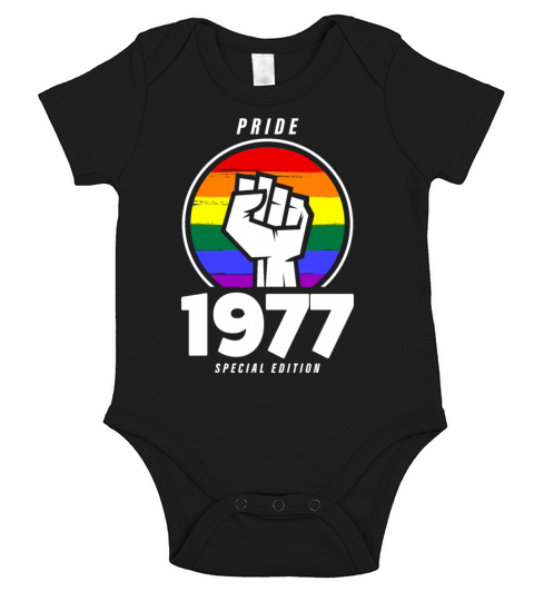 1977 Birthday Gay Pride LGBT Short Sleeve Baby One-Piece