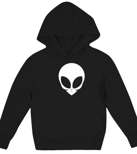 Funny UFO Space Extraterrestrial Life Alien Head Kids Hoodie