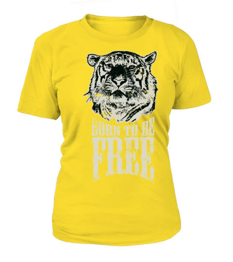 Born To Be Free with Tiger Retro design Women's T-Shirt