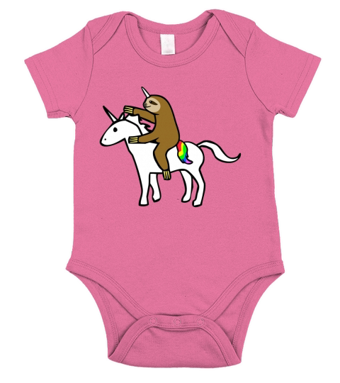 Slothicorn Riding Unicorn - Mug Short Sleeve Baby One-Piece