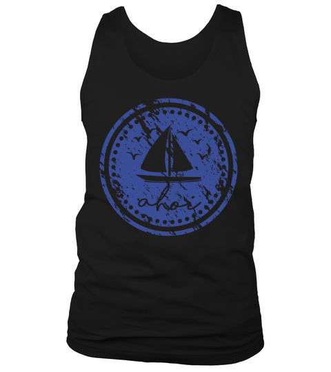 Sailboat Vintage Retro Used Look Ahoy Tank Top Unisex
