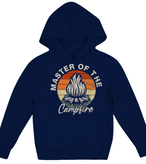 Master Of The Campfire Vintage Camping Camper Kids Hoodie