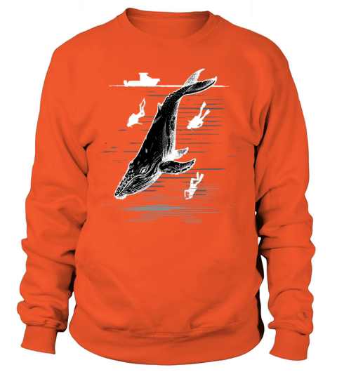 Whale Watching Diving Snorkeling Under Water Women's Sweatshirt