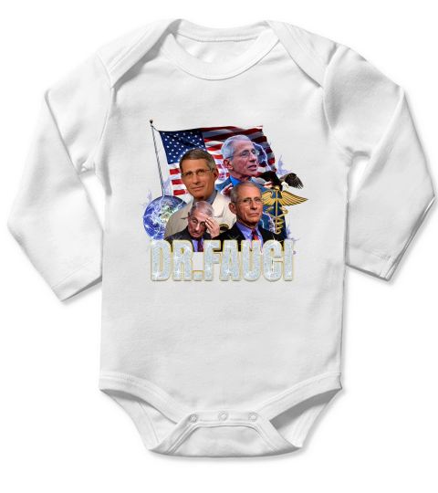 Dr. Fauci American flag shirt Long Sleeve Baby One-Piece